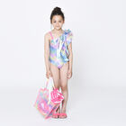 Girls Blue Mermaid Swimsuit, 1, hi-res