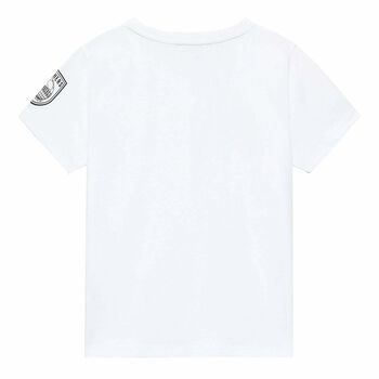 Boys White Holographic Logo T-shirt