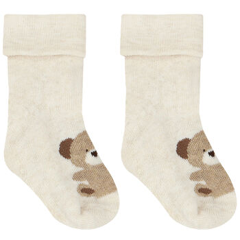 Ivory Teddy Bear Socks