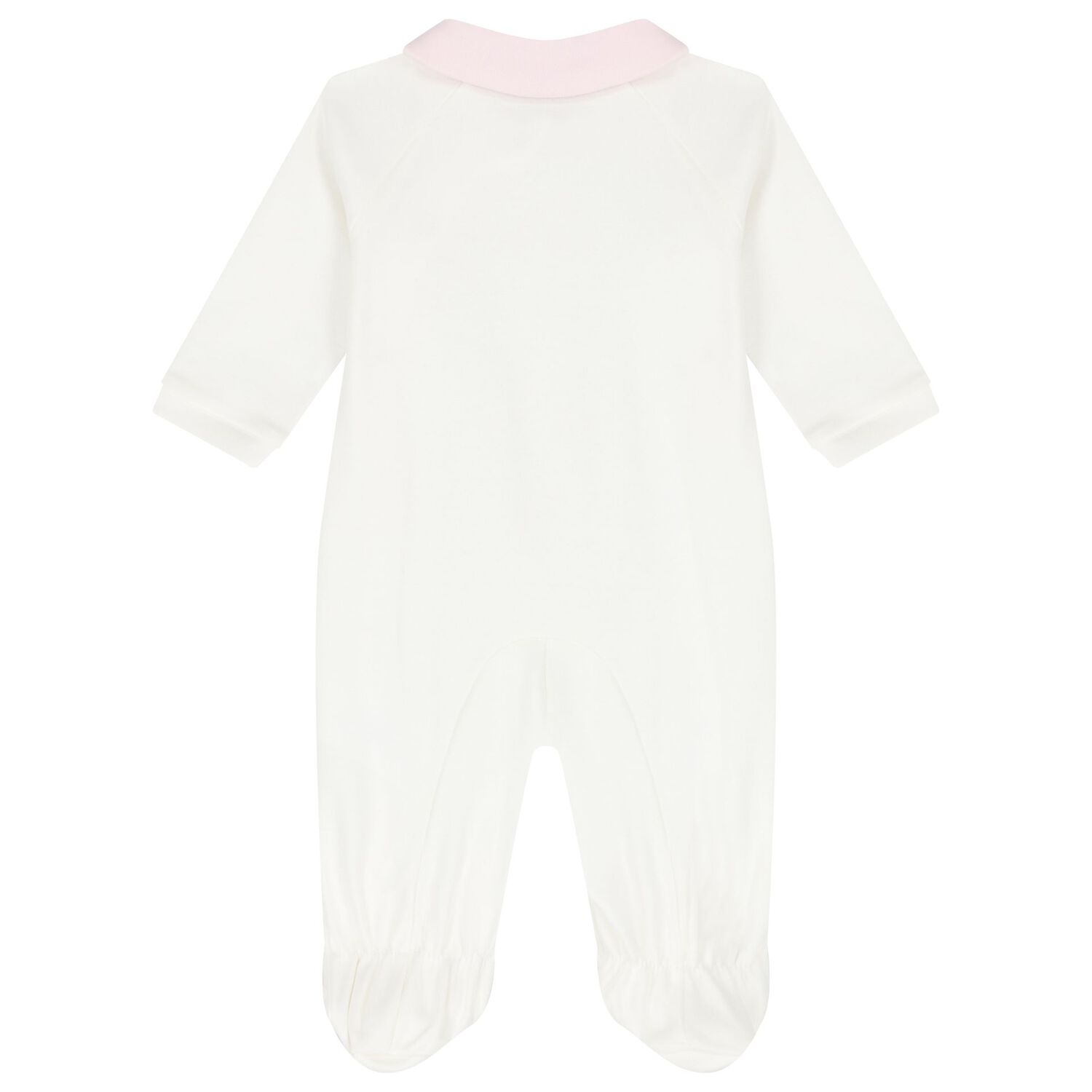 Baby Girls Ivory & Pink Teddy Bear Babygrow, 1, hi-res