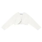 Younger Girls White Knitted Cardigan, 4, hi-res