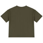Boys Green Logo Oversized T-Shirt, 1, hi-res