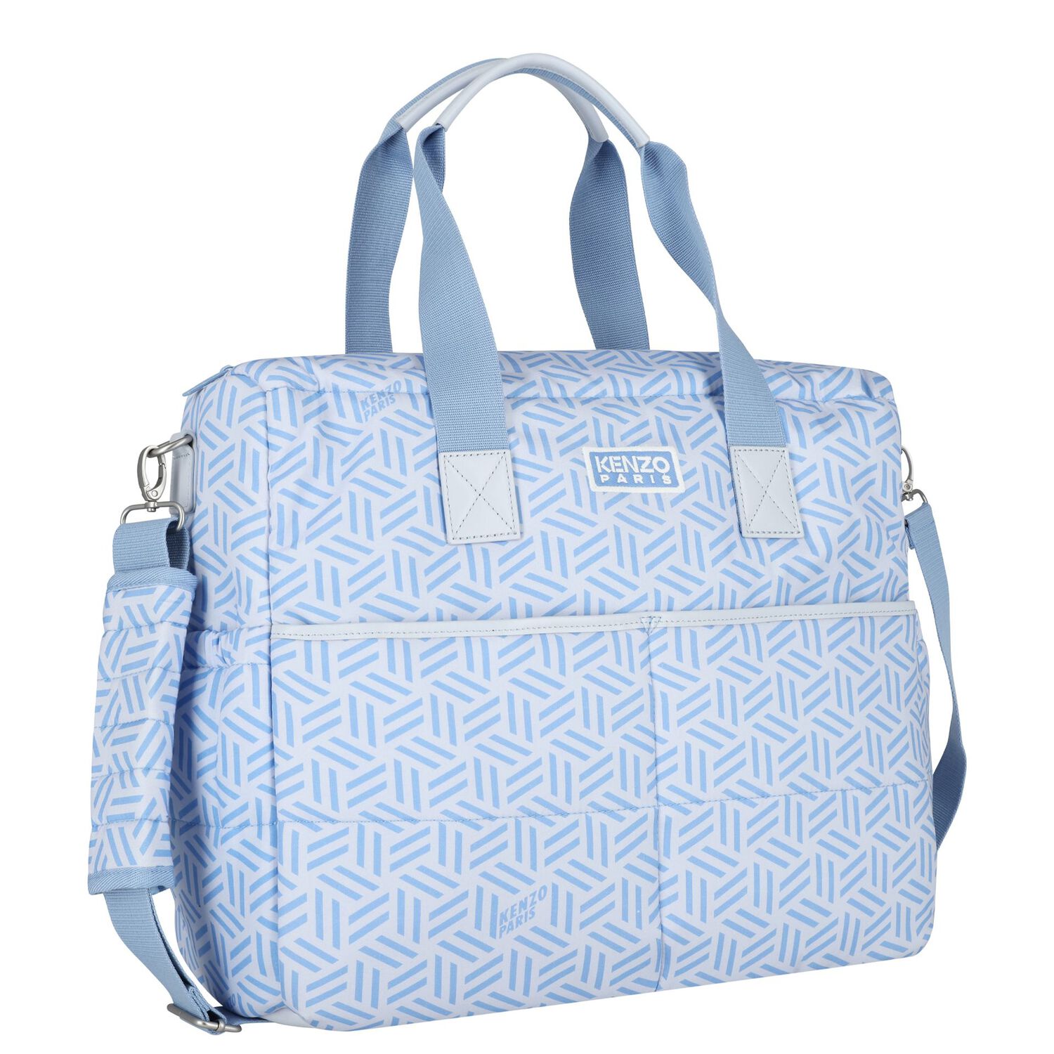 Baby Boys Blue Geometric Changing Bag, 2, hi-res