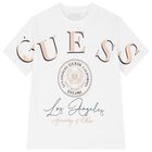 Girls White Logo T-Shirt, 1, hi-res