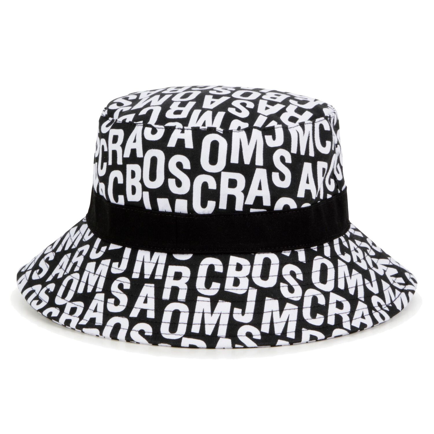 قبعة بالشعار باللون الأسود والأبيض, 1, hi-res