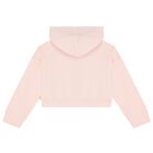 Girls Pink Sequin Hooded Zip Up Top, 1, hi-res