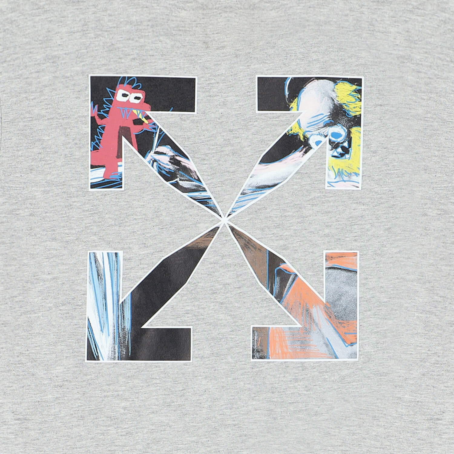 تيشيرت بالشعار باللون الرمادي, 3, hi-res