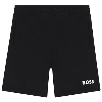 Boys Black Logo Shorts