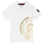 Boys White & Gold Polo Shirt, 1, hi-res