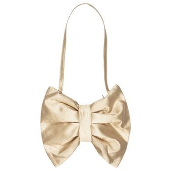 Girls Gold Bow Handbag