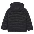 Boys Black Padded Puffer Jacket, 1, hi-res