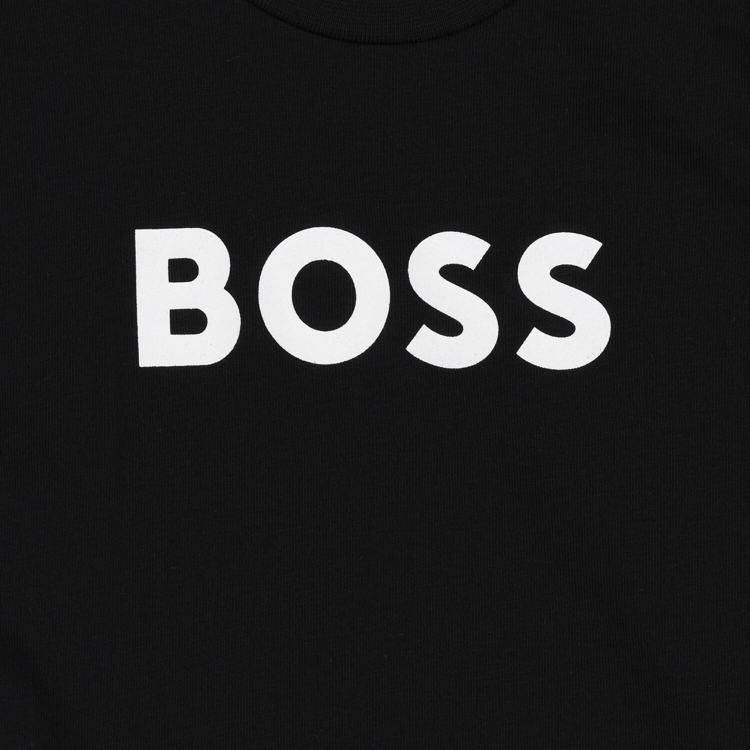 تيشيرت أولاد بالشعار باللون الأسود  , 1, hi-res