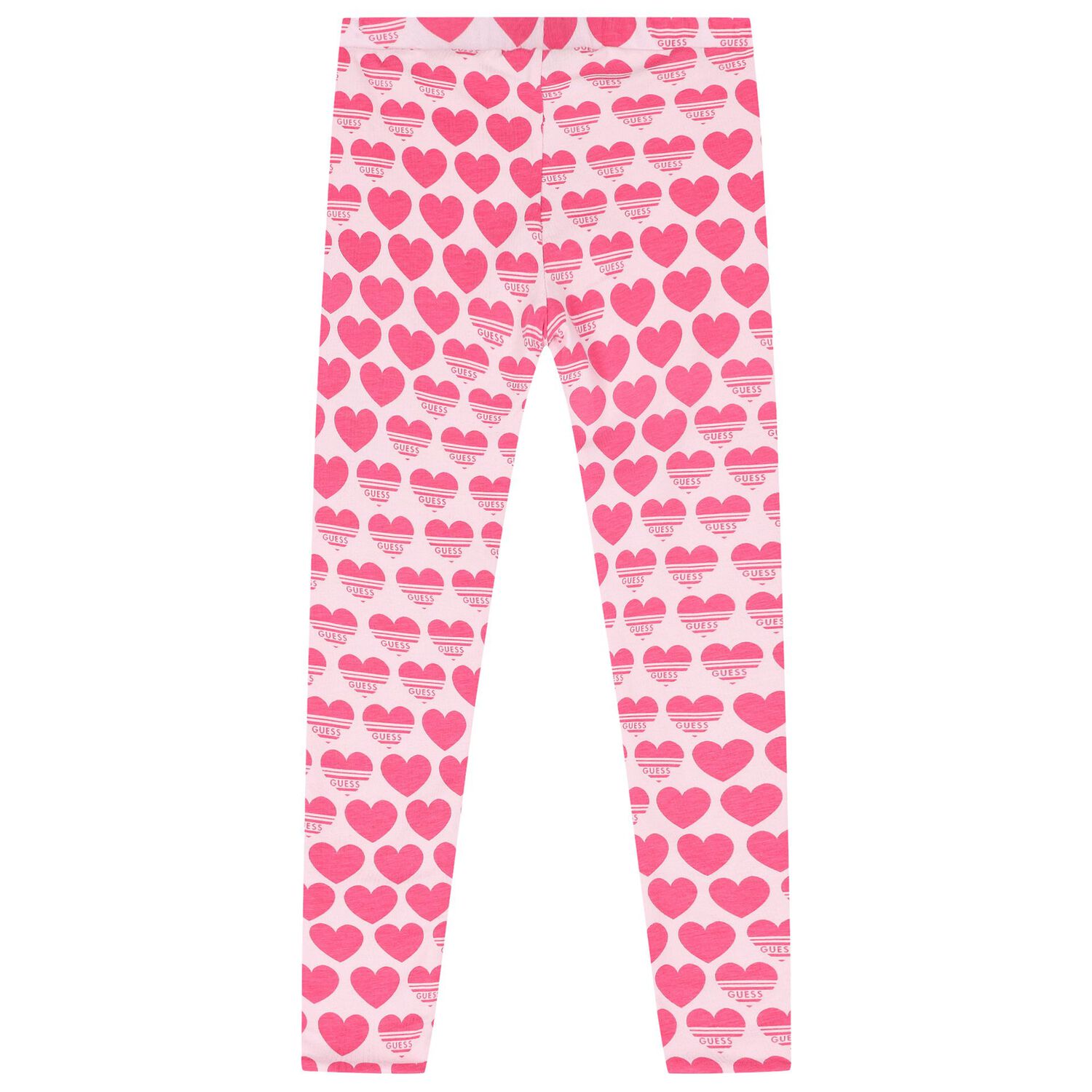 Girls Pink Logo Heart Reversible Leggings, 1, hi-res image number null