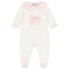 Baby Girls Ivory & Pink Babygrow Set, 1, hi-res