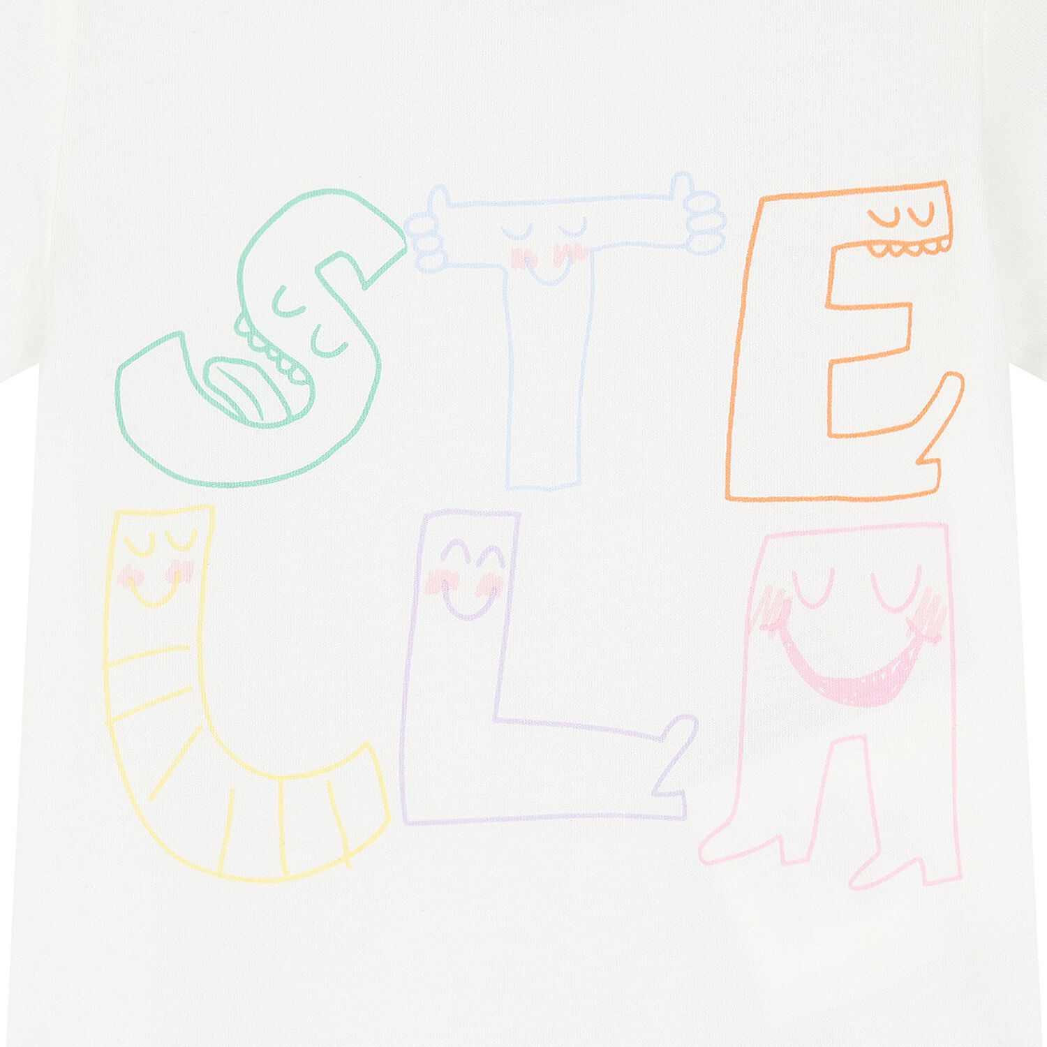 تي شيرت بالشعار باللون العاجي للبنات  , 1, hi-res image number null