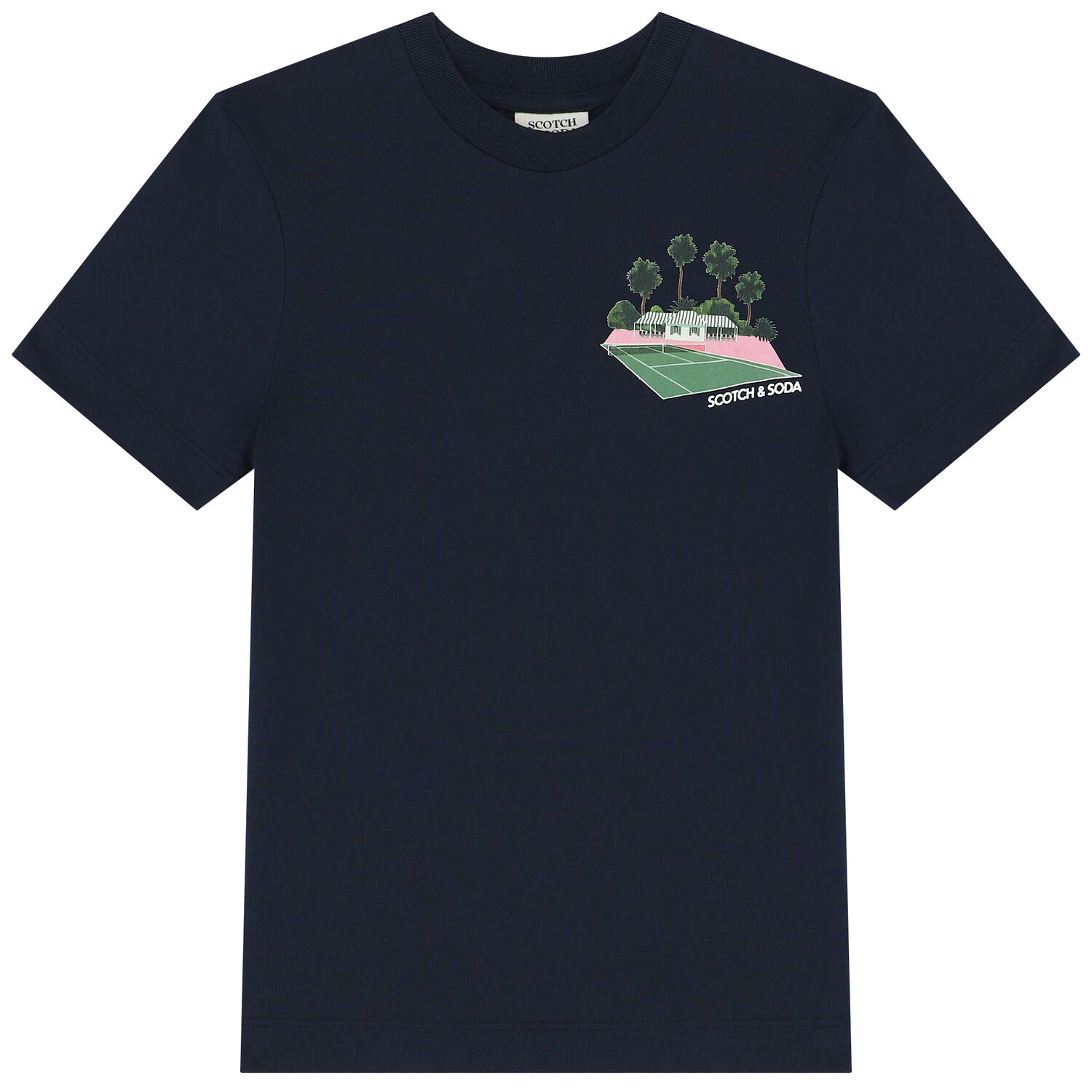 Boys Navy Blue Tennis T-Shirt, 1, hi-res