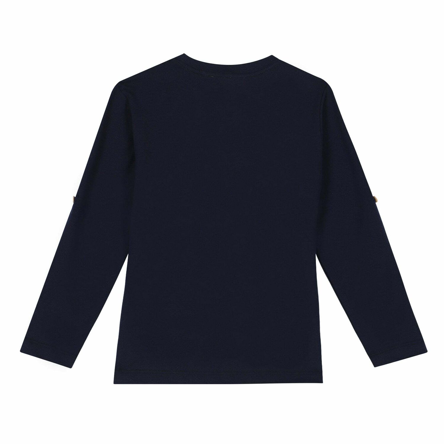 Boys Navy Blue Logo Top, 1, hi-res