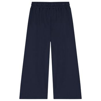Girls Navy Blue Logo Trousers 