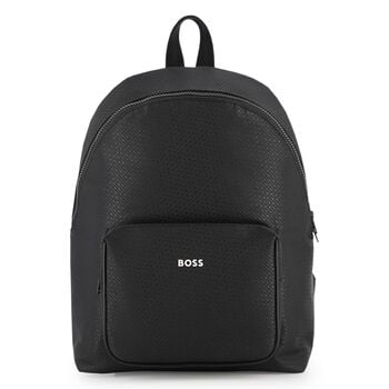 Boys Black Logo Backpack
