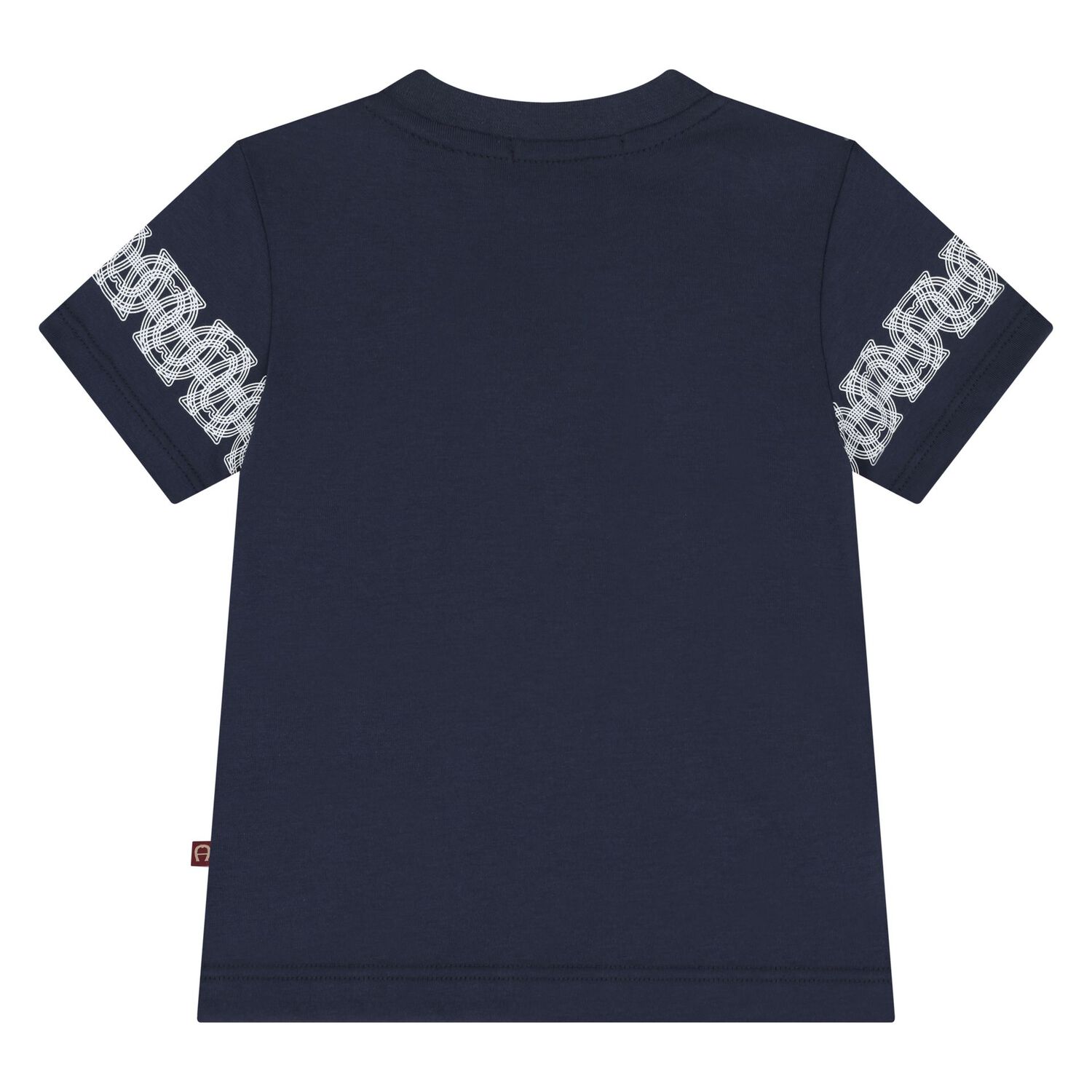 Younger Boys Navy Blue Logo T-Shirt, 2, hi-res