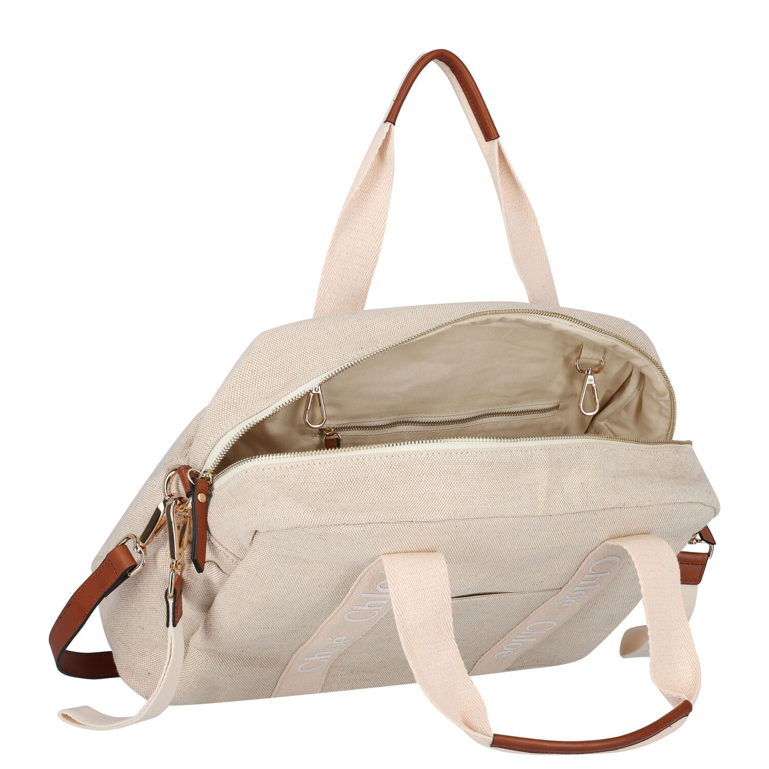 شنطة مواليد للبنات بالشعار باللون البيج, 1, hi-res