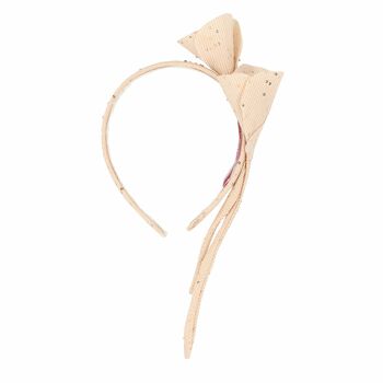 Girls Beige Embellished Hairband