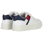 Boys White Logo Trainers, 1, hi-res