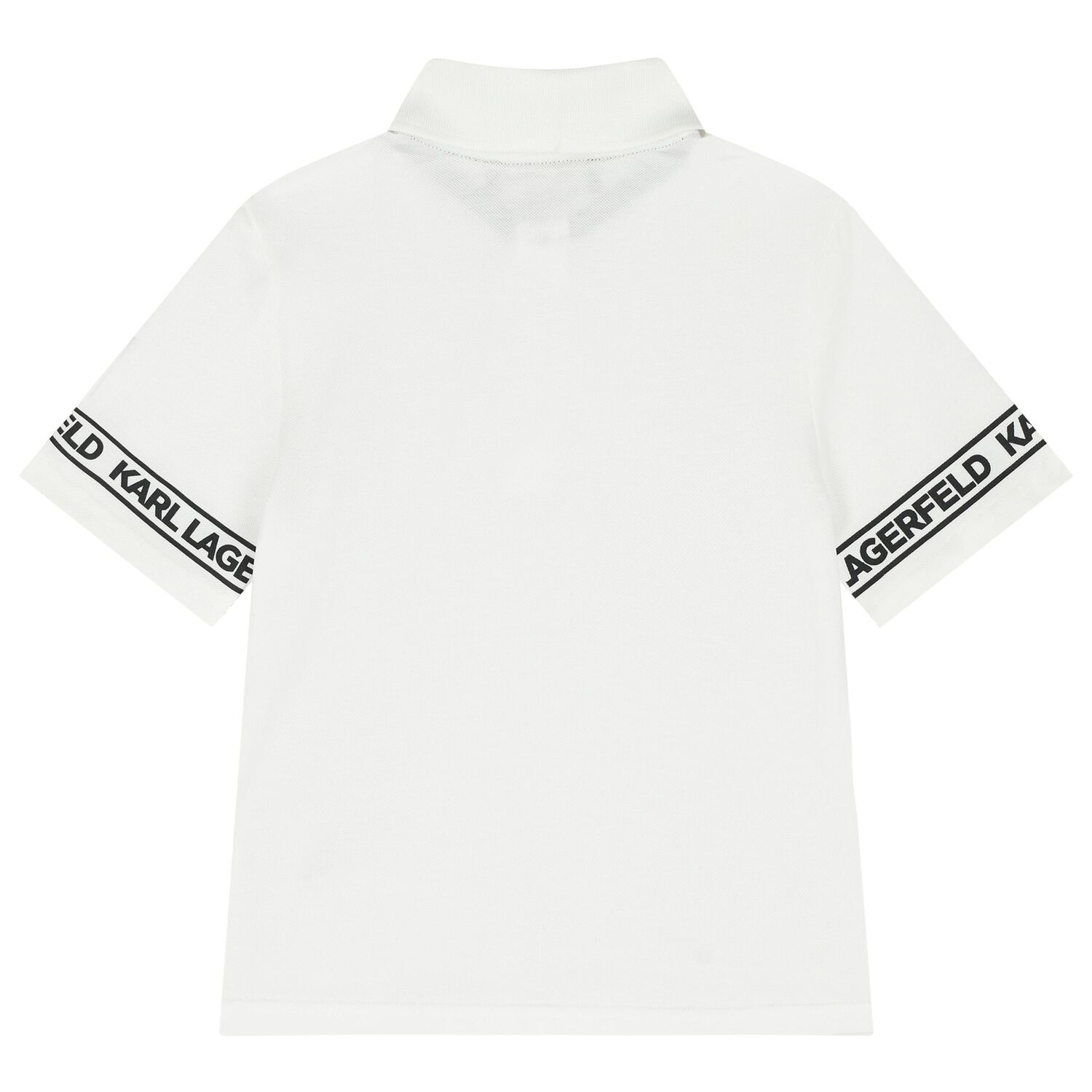 Boys White Logo Polo Shirt, 1, hi-res