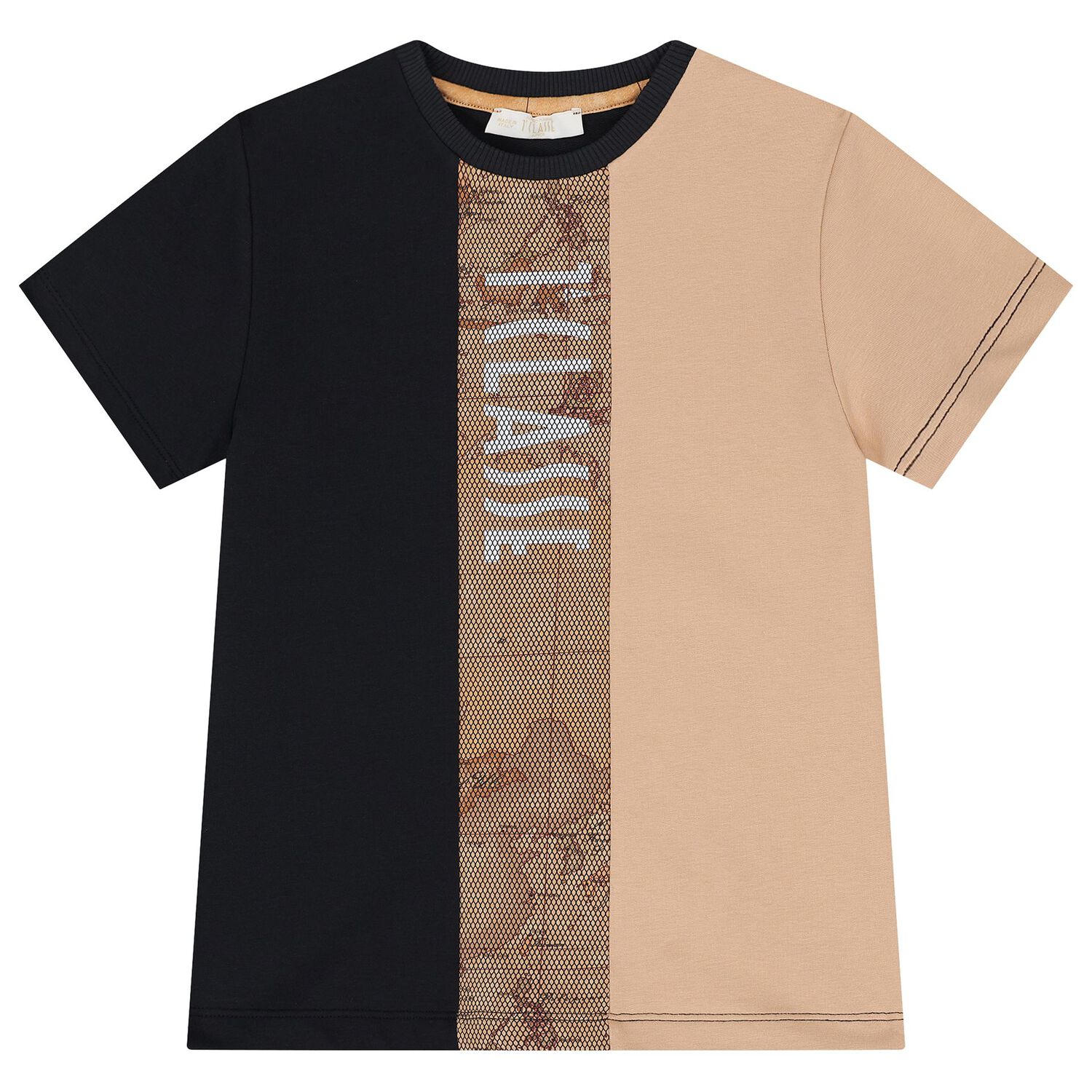 طقم شورت خريطة جغرافية للأولاد باللونين الأسود والبيج, 1, hi-res