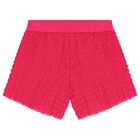 Girls White & Pink Shorts Set, 2, hi-res