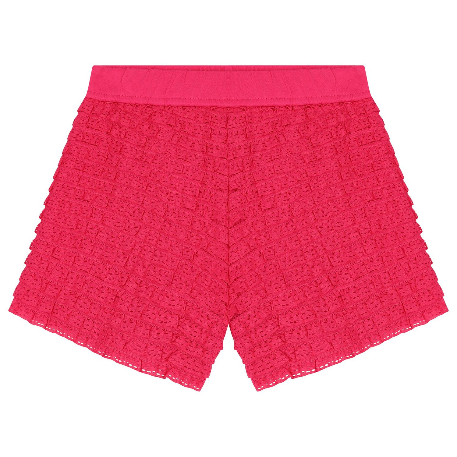 Girls White & Pink Shorts Set, 2, hi-res image number null
