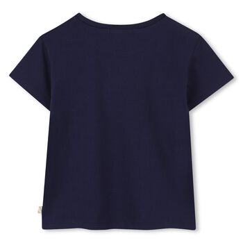 Girls Navy Blue Pony T-Shirt