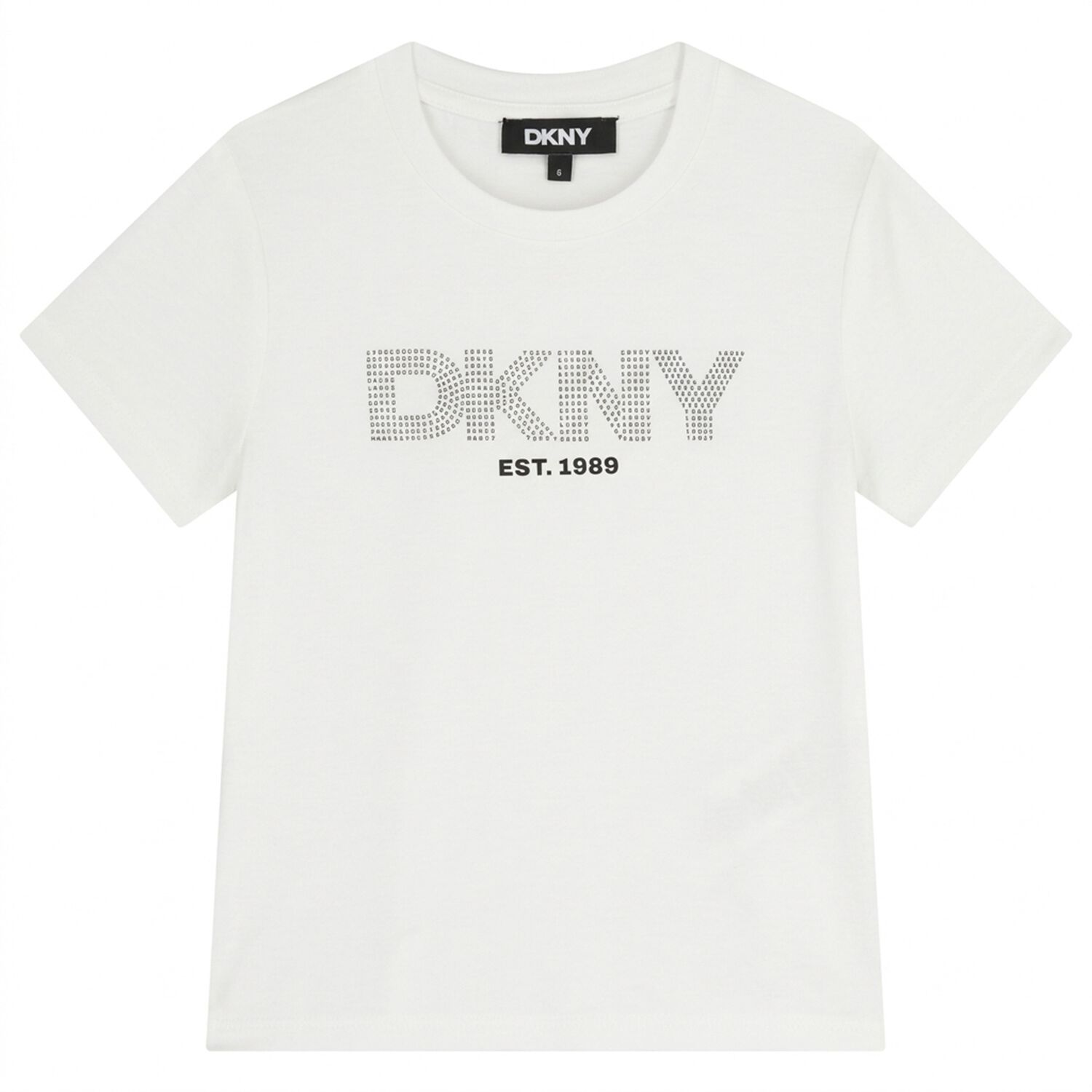 Girls White Logo T-Shirt, 1, hi-res