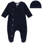 Baby Boys Navy Blue Babygrow Gift Set, 1, hi-res