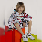 شورت أولاد بالشعار باللون الاسود والرمادى, 3, hi-res