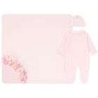 Baby Girls Pink Floral Babygrow Gift Set, 1, hi-res