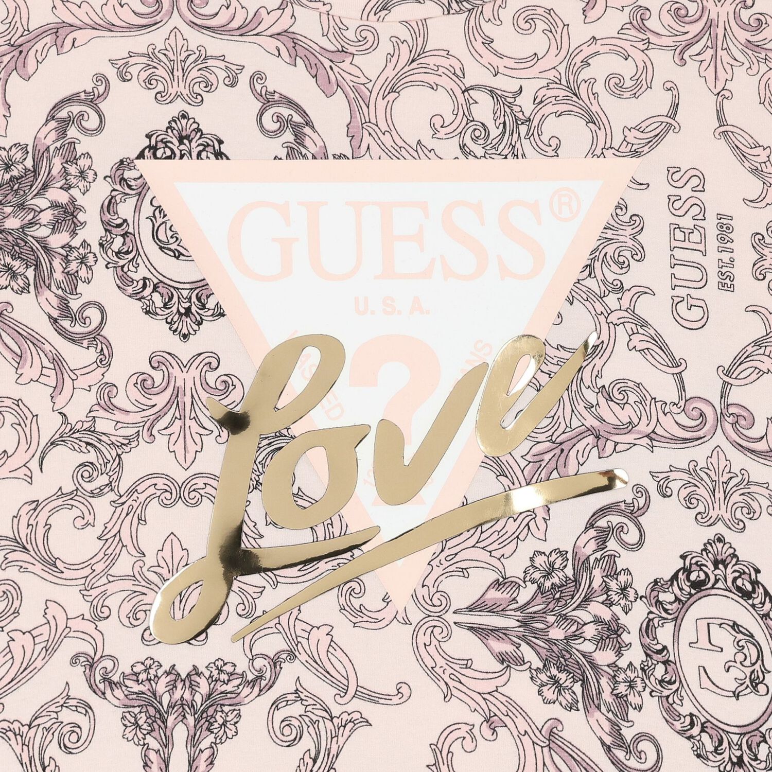 تيشيرت بالشعار باللون وردى للبنات, 1, hi-res image number null