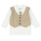 Baby Boys Ivory & Beige 4-Piece Set, 1, hi-res