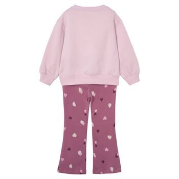 Girls Pink Teddy Bear Leggings Set