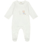 Boys Ivory & Blue Babygrow, Hat & Bib Set, 3, hi-res