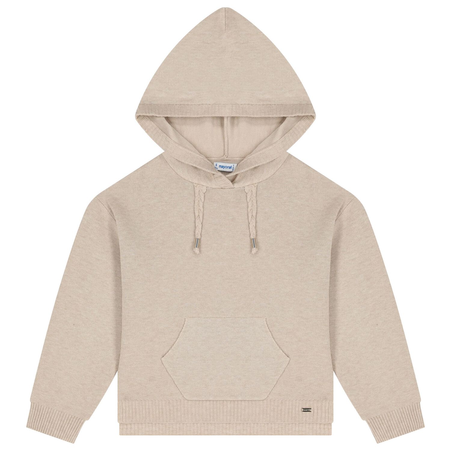 بنطلون بنات منسوج باللون البيج, 1, hi-res