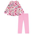 Girls Pink Logo Leggings Set, 1, hi-res