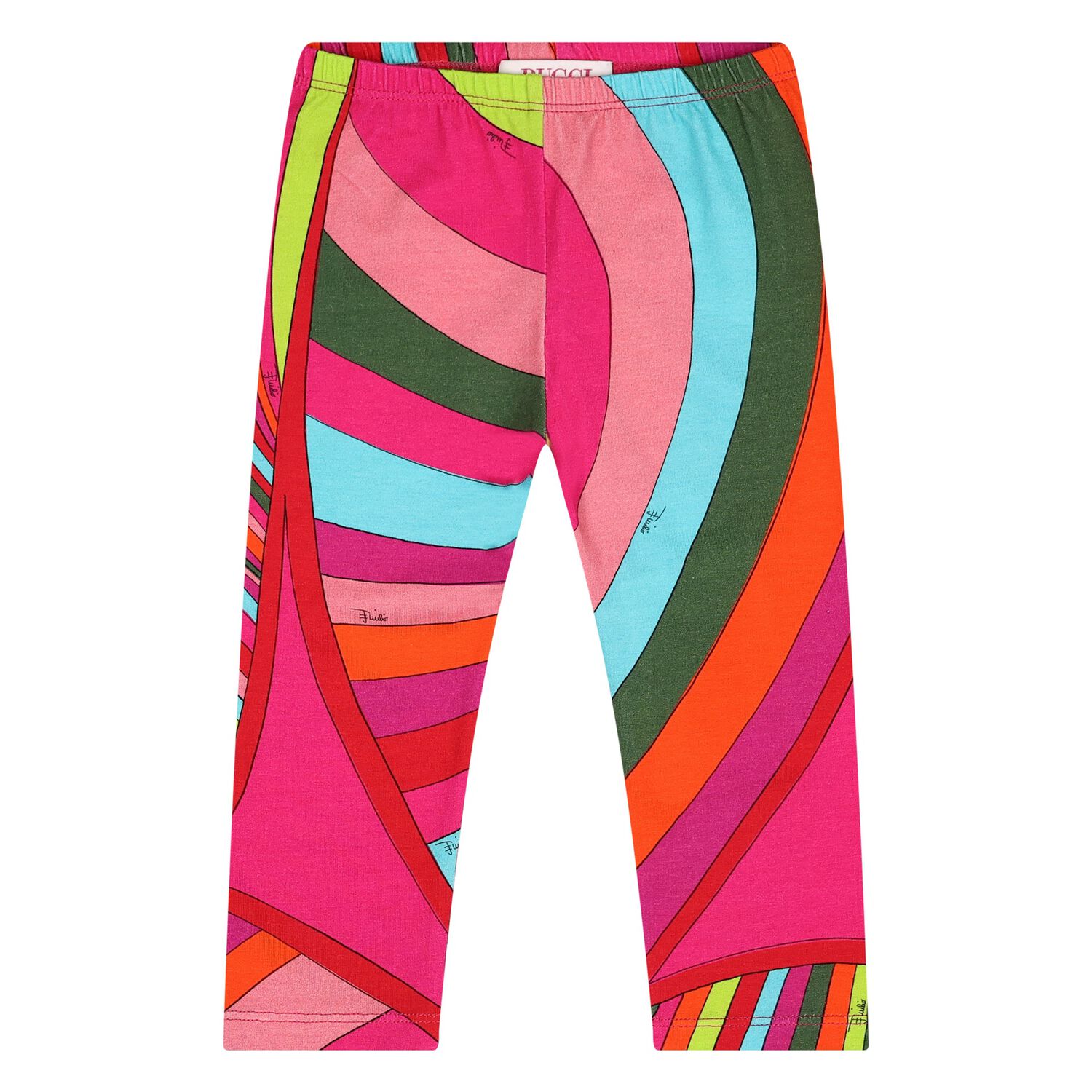 Younger Girls Pink & Green Iride Leggings, 2, hi-res