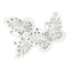 مشبك شعر للبنات بفيونكة باللون الأبيض والفضي , 3, hi-res