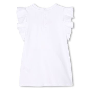 Younger Girls White Logo Dress