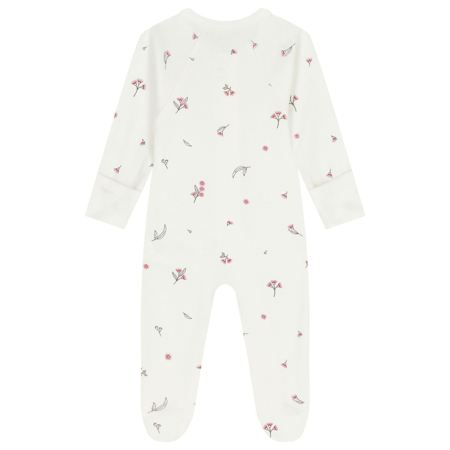 Baby Girls White & Pink Babygrows ( 4 Pack ), 4, hi-res