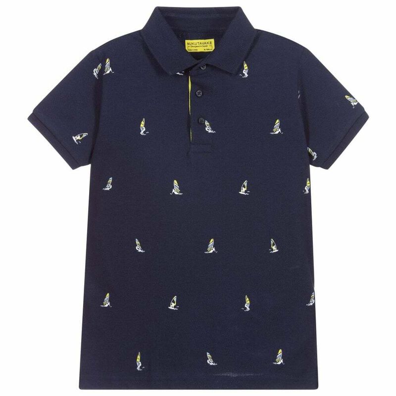 Boys Navy Blue Polo Shirt, 1, hi-res image number null