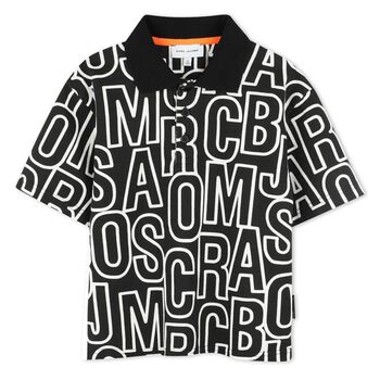MARC JACOBS Boys Black & White Polo Shirt, 1 Boys Black & White Polo Shirt