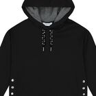 Girls Black Hooded Tracksuit, 2, hi-res