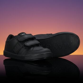 Boys Black Logo Trainers